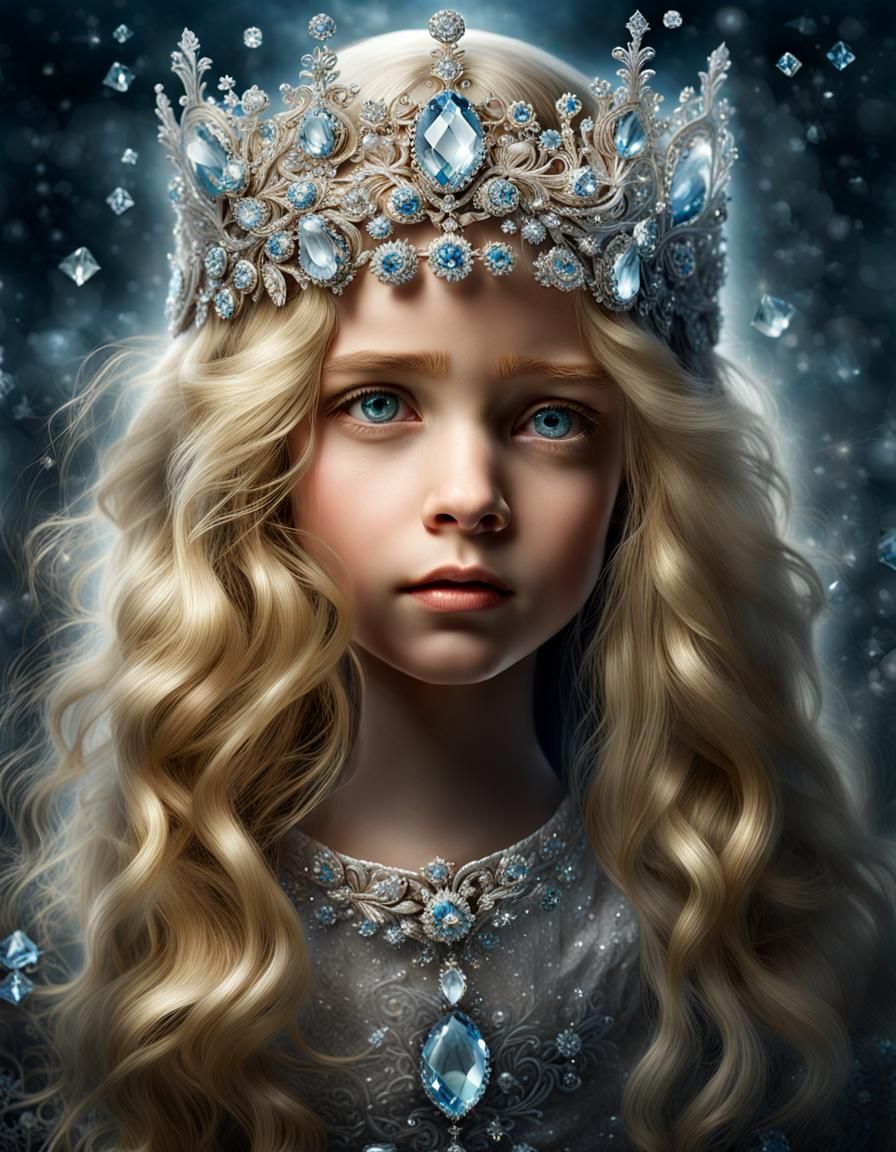 Crystalline Woman with Diamond Hair