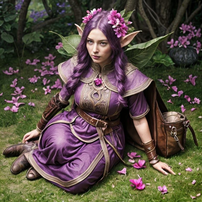 Magical Fuschia Flower Bag for Elven Adventures