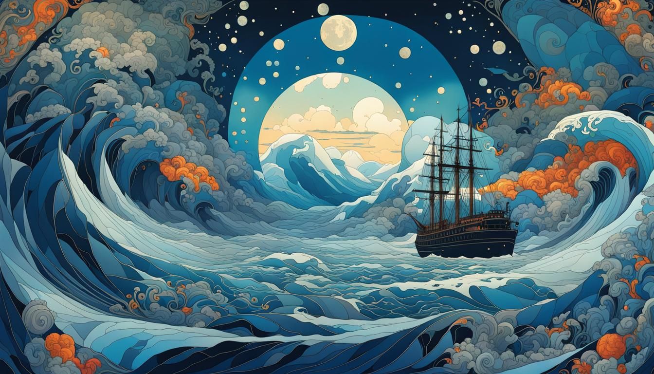 Stained Glass Antarctic Deep Sea Mosaic