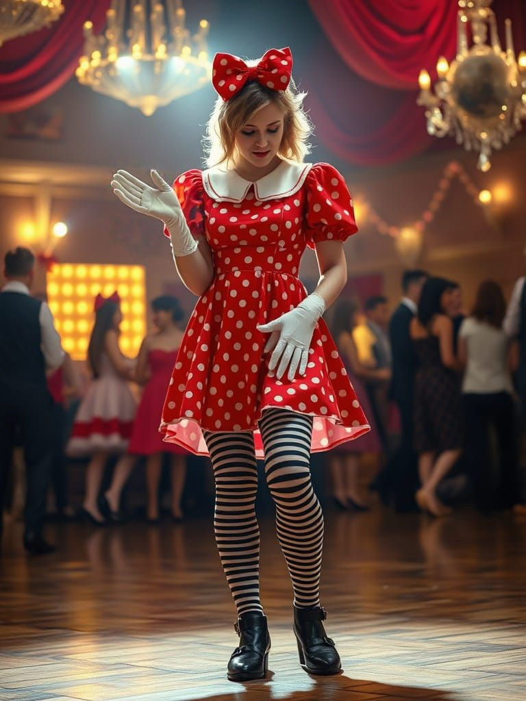Magical Transformation into Polka Dot Dress