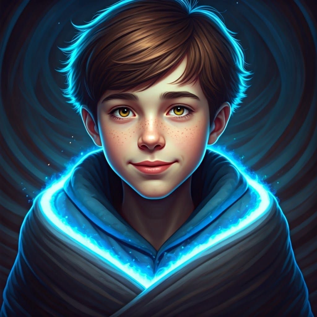 Teenager Asleep in Dreamlike Matte Painting