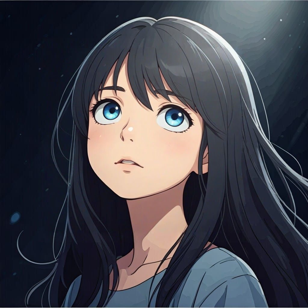 Ethereal Girl Illuminated by Radiant Light