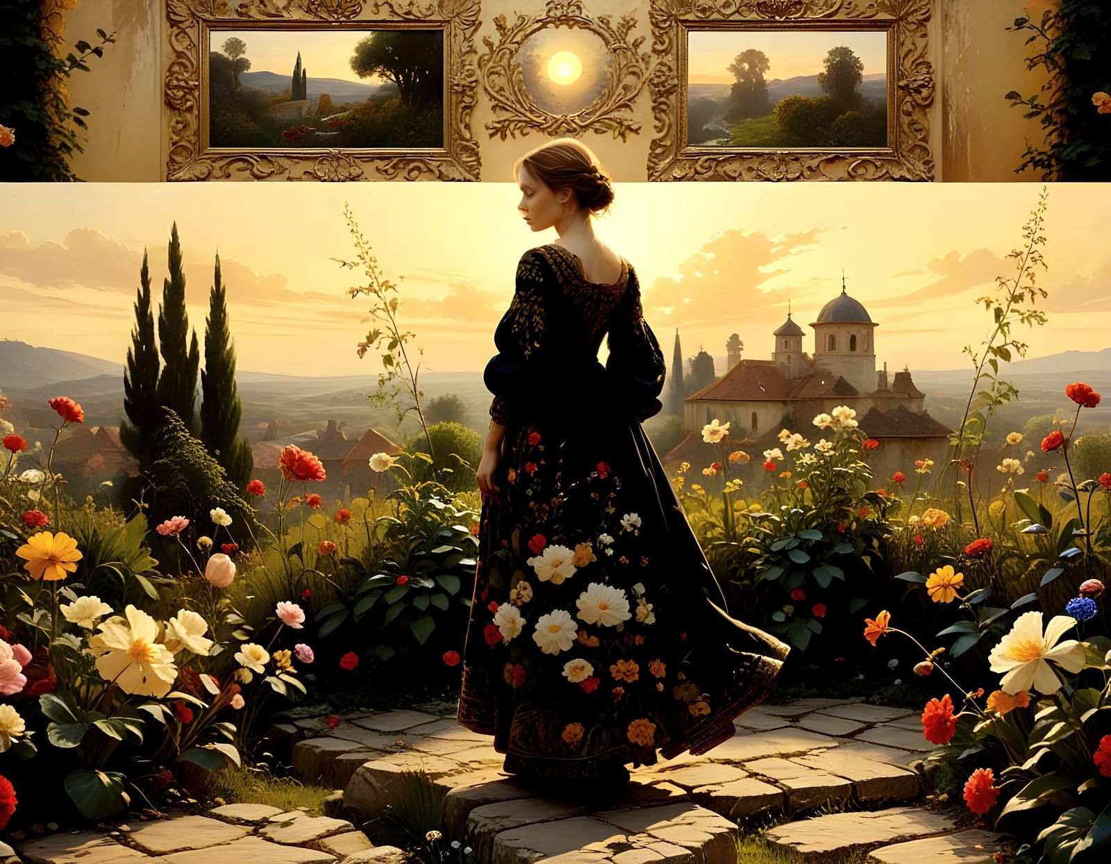 Surreal Renaissance Painting in Vivid Color