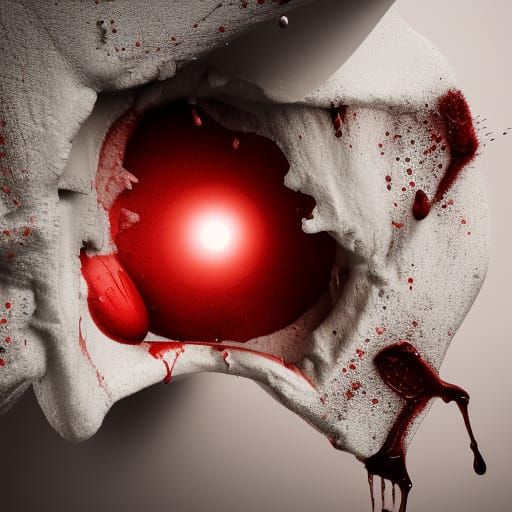 Hyperrealistic Poetry Bleeds From Eyes in Sharp Focus