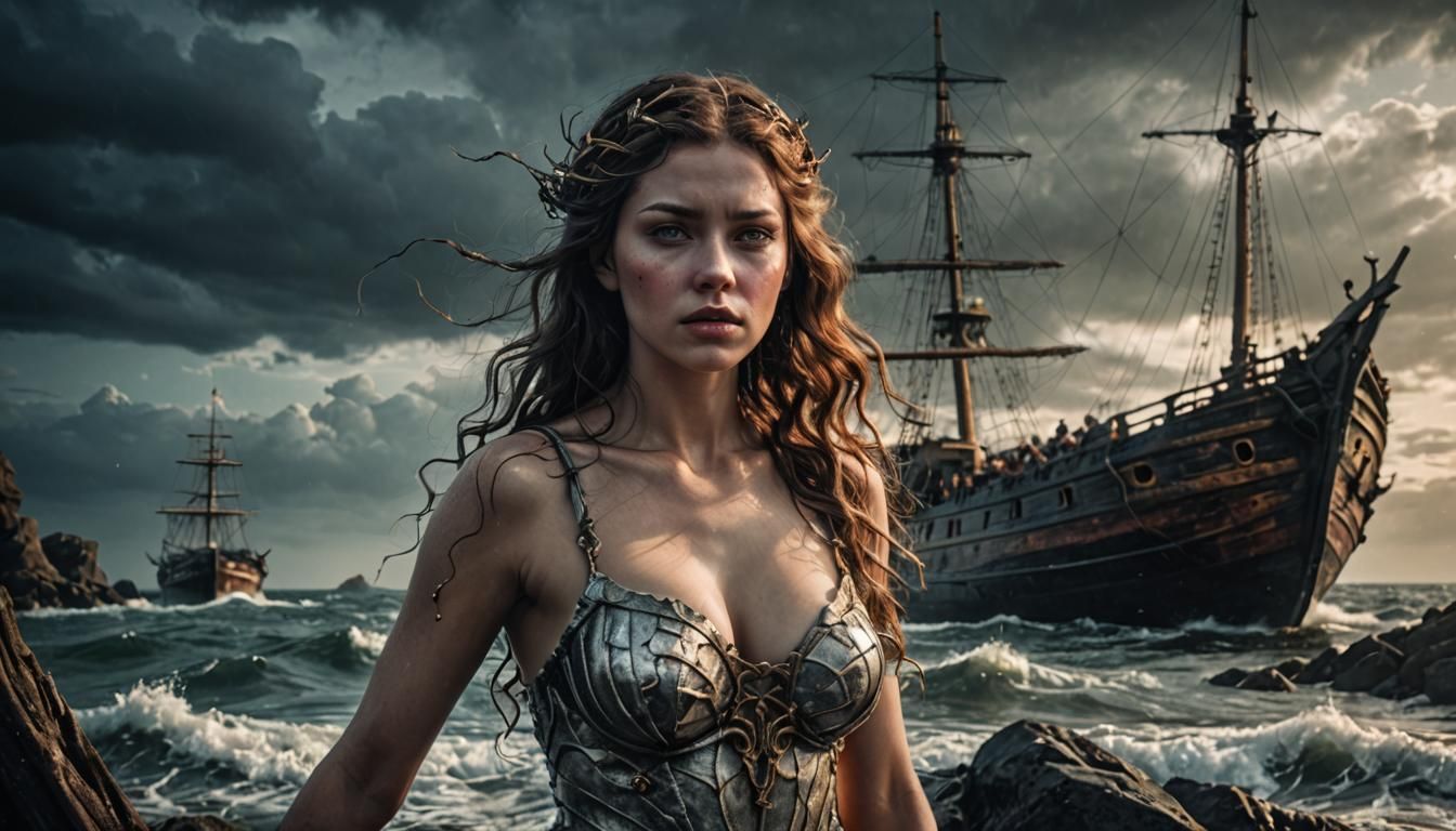 Hyperrealistic Siren's Captive in High Definition