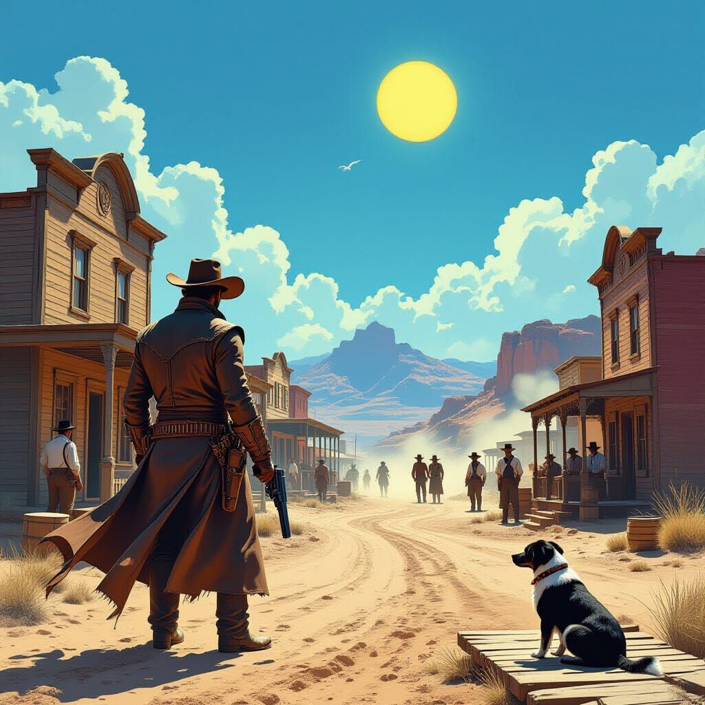 Gunslingers Face Off in Dusty Old West Boomtown