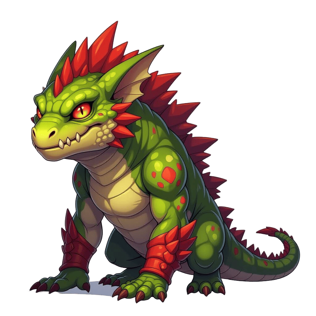 Scary Headless Orc Creature in Anime Style