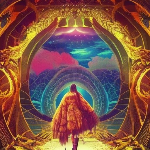 Epic Desert and Ocean Landscape with Rainbows