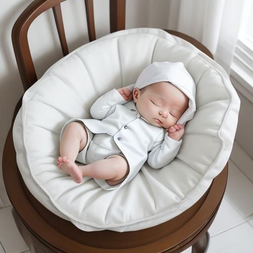 Infant in White Suit Sleeps During Circumcision
