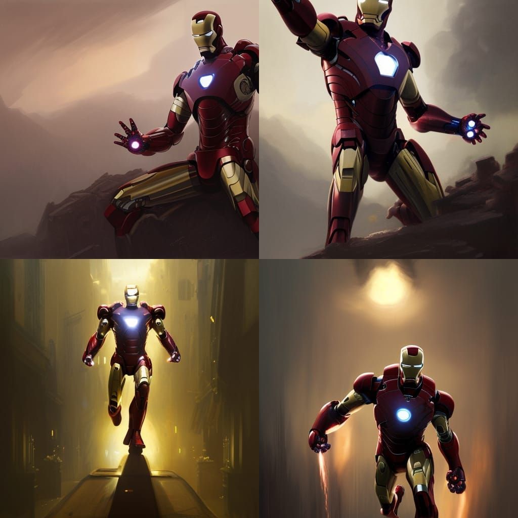 Iron Man: Dark Fantasy Concept Art in 8K