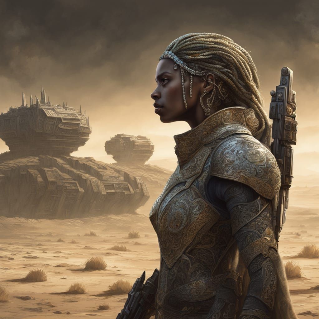 Queen in Armored Desolation with Jaggery and Carbon Guns