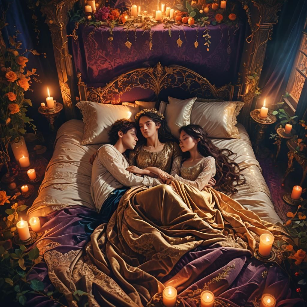 Mystical Embrace in a Fantasy Realm