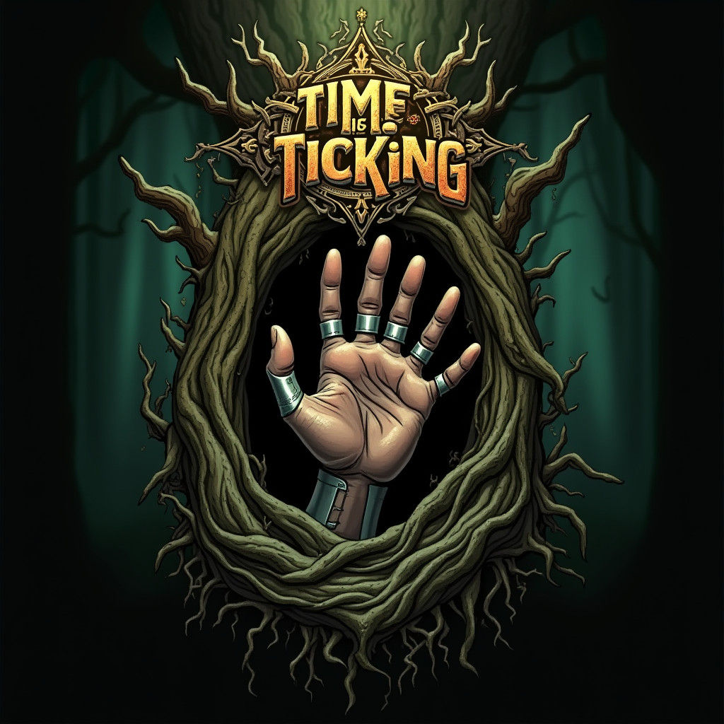 Earthy Escape: Horror Hand Logo for Immersive Event