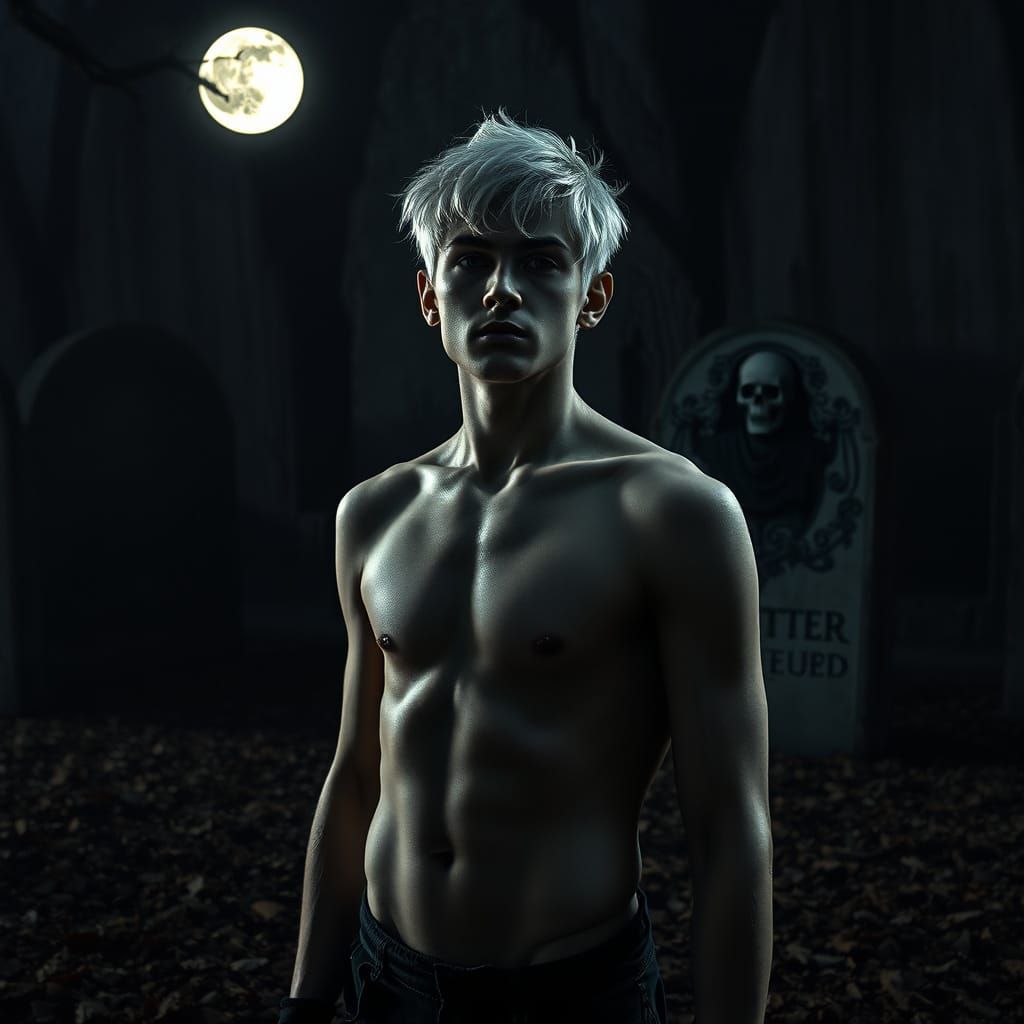 Shrouded in Moonlight: A Haunting Portrait of Youth and Mort...