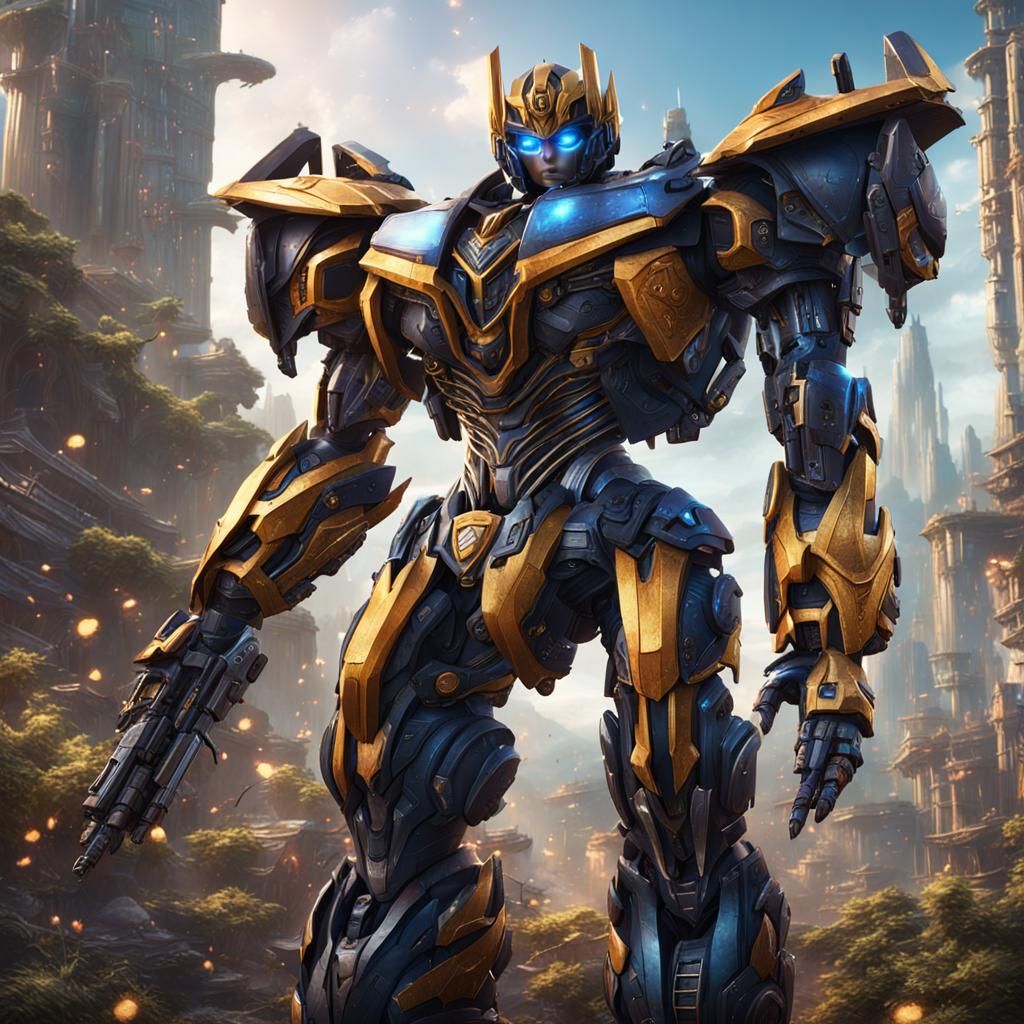 Detailed Transformer Girl Concept Art