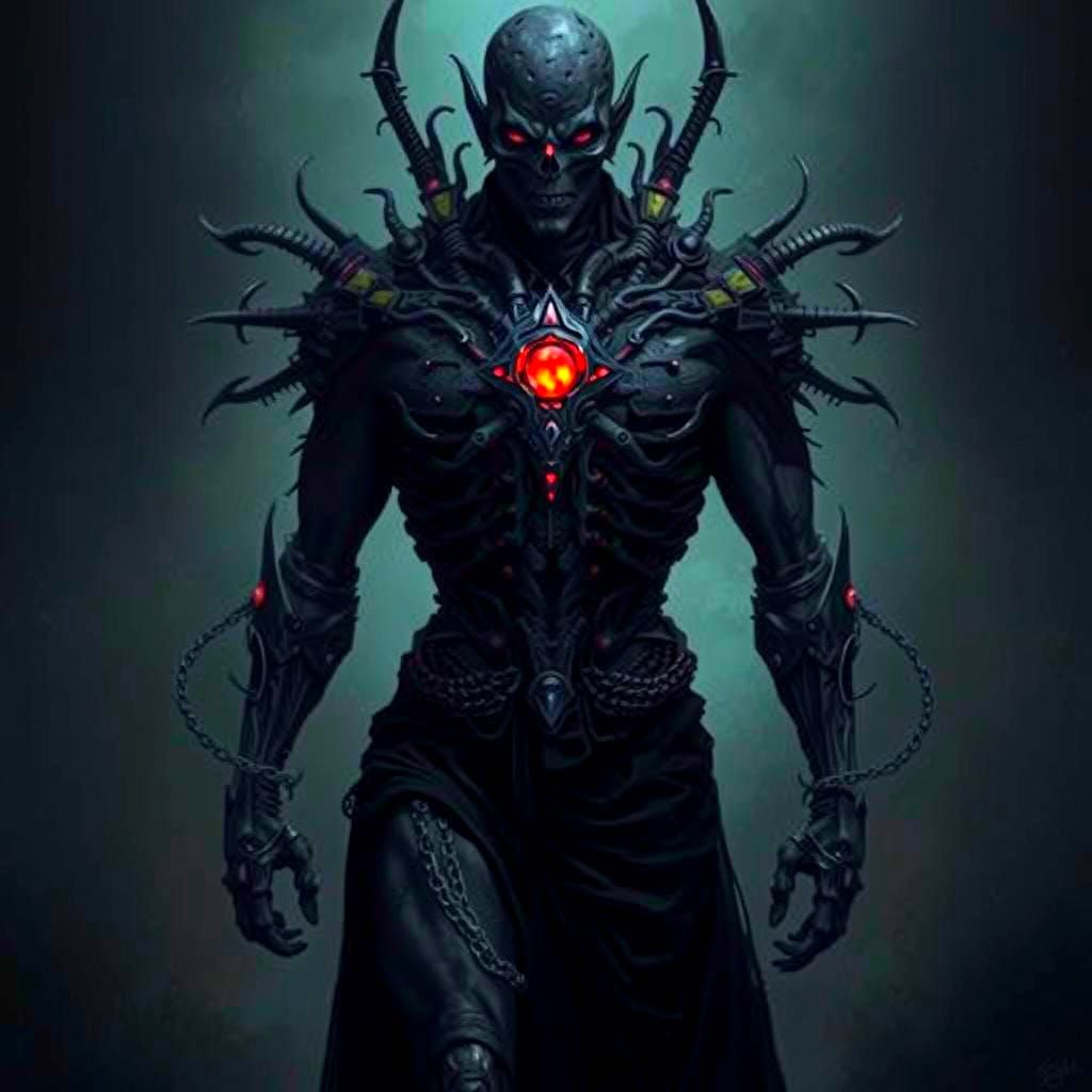 Cenobites in Biomechanical Chains: A Haunting Portrait