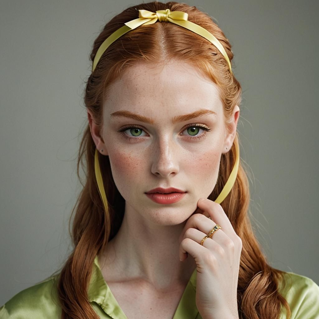 Ginger-Haired Beauty in Detailed Fantasy Portrait