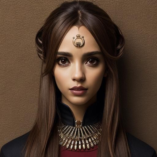 Psychedelic Baroque Face with Intricate Details