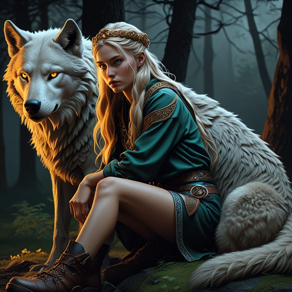 Celtic Warrior Queen Medb in Hyperrealistic Detail