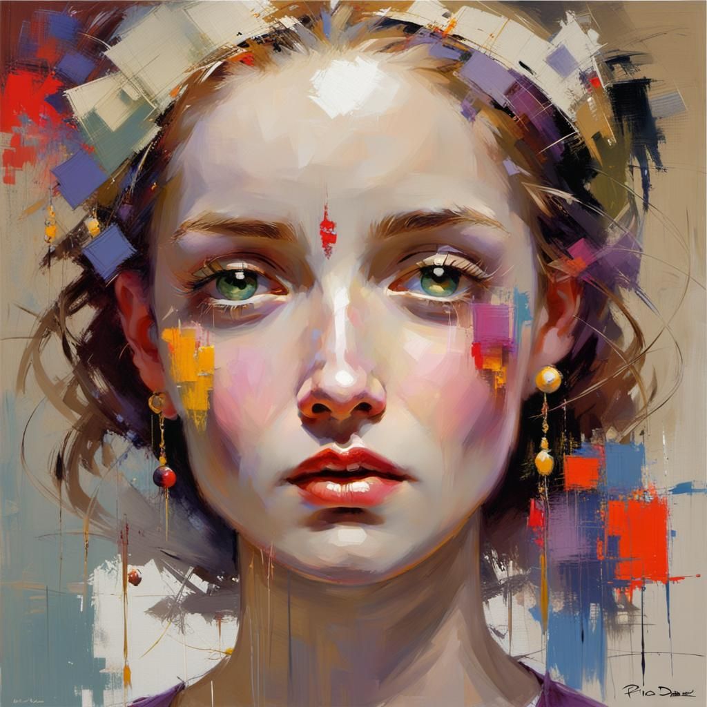 Abstract Art in Complementary Colors