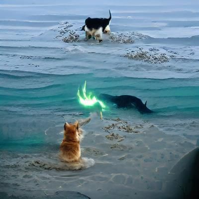 Magical Cat and Dog Spell Battle Undersea