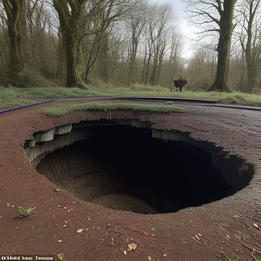 A sinkhole has been discovered by a dog walker in woodland just a few metres from a public footpath.
Mark Sweeting, 53,...
