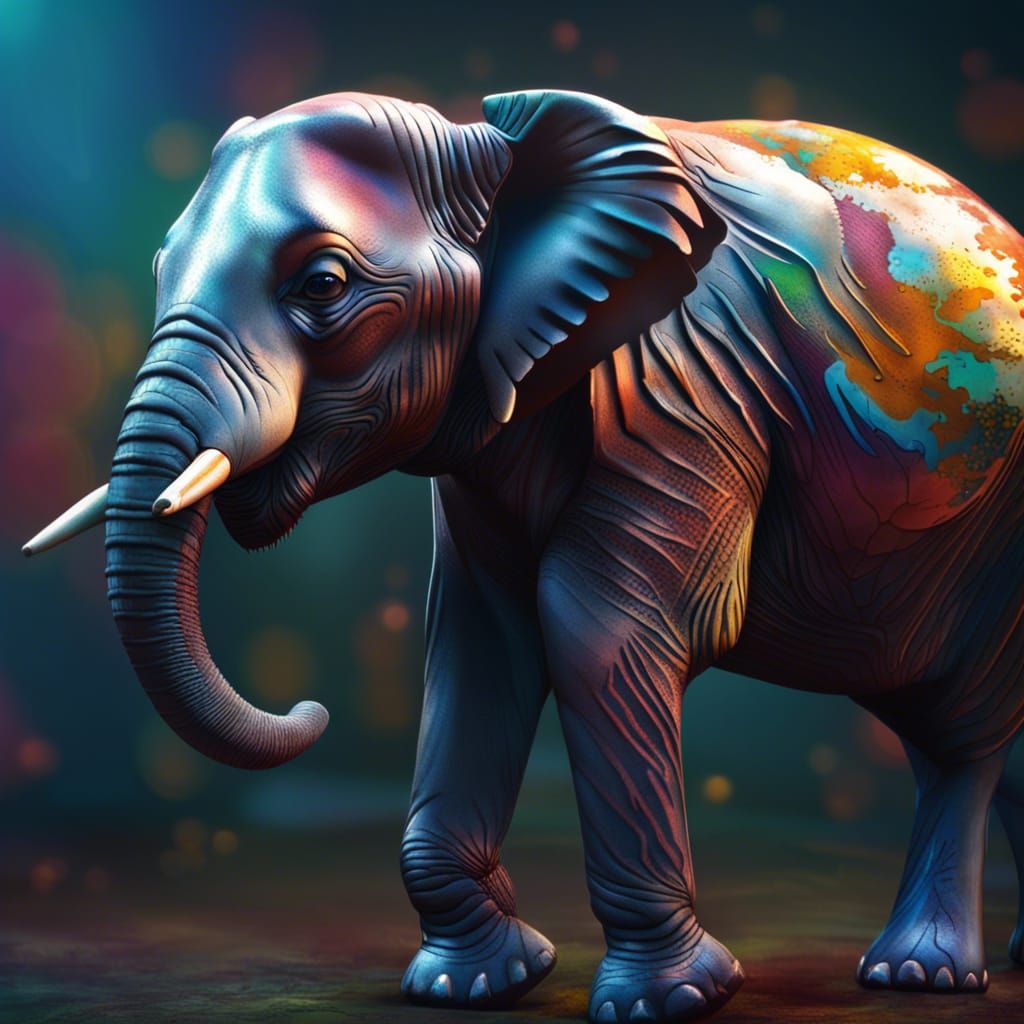 Hyperrealistic Elephant Mouse Hybrid in 4K