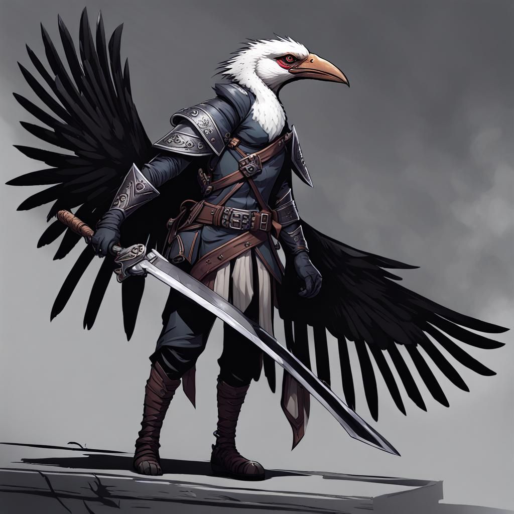 Aarakocra Assassin Observes Target from Rooftop