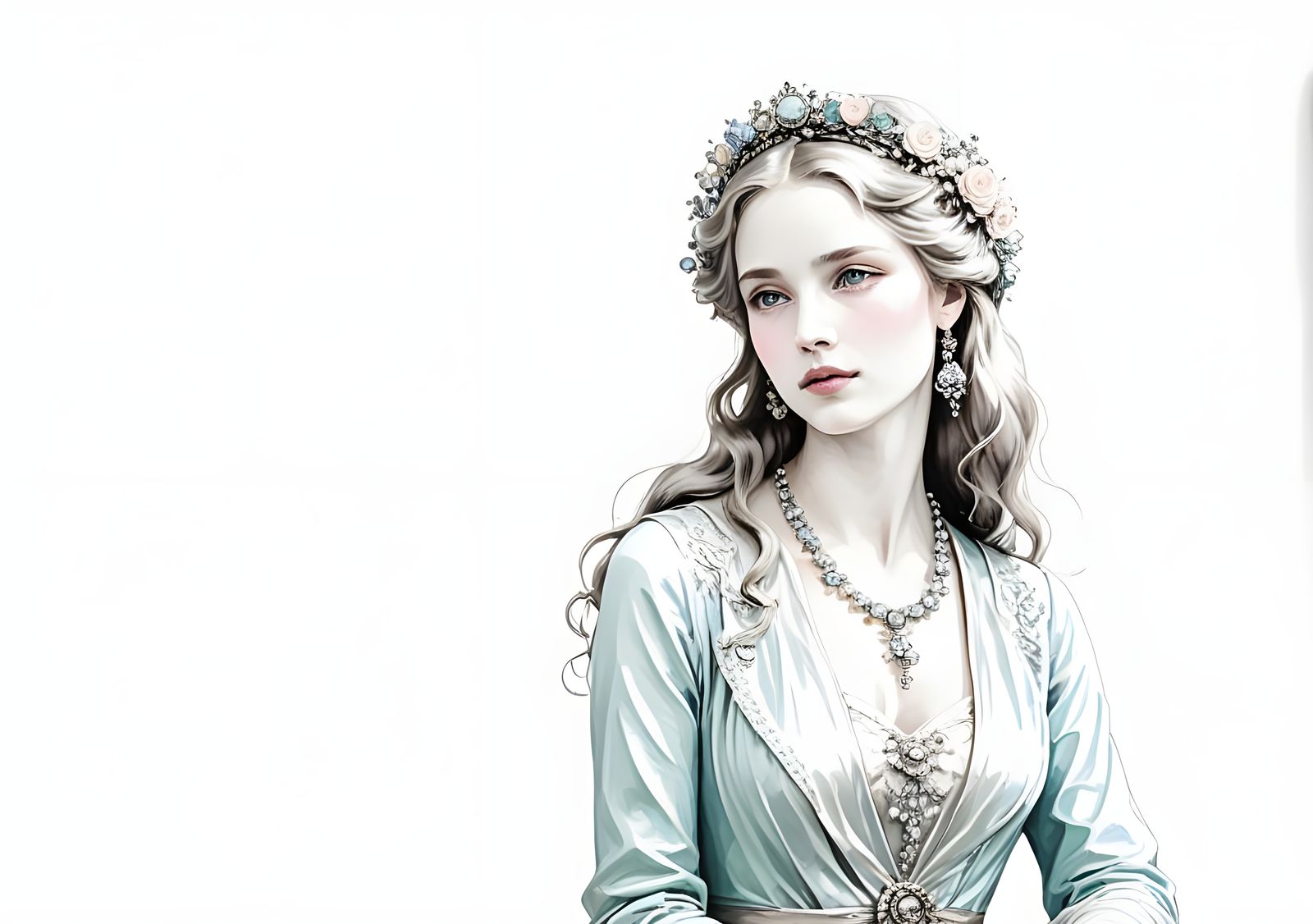 Elegant Surrealist Painting in Victorian Style