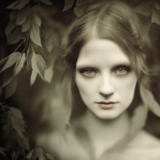 Ethereal Fairy Portrait in Infrared Photography