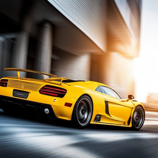 Yellow Saleen S7 with Black Wheels, Professional Photo