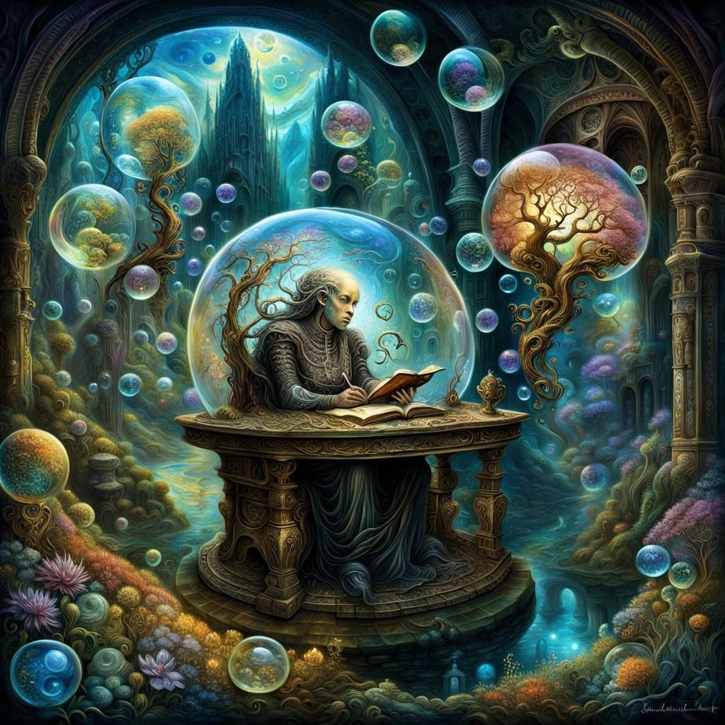 Whimsical Writer's Mind: Fantasy Worlds in a Bubble