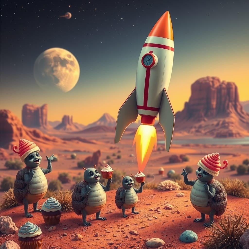 Retro Rocket Landing on Alien Planet