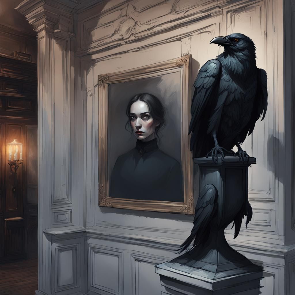 Gothic Lady Portrait in Hyperdetailed Style