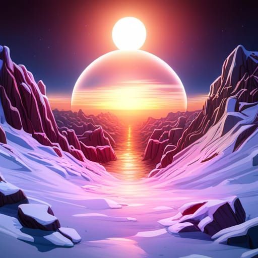 Magical Orbs Floating in a Hyperdetailed Sky