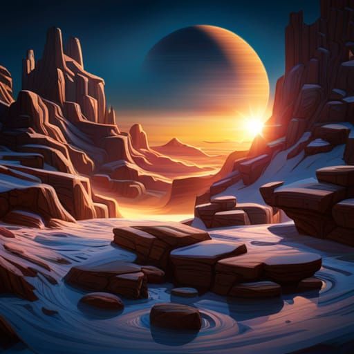 Magical Floating Orbs in a Detailed 3D Render