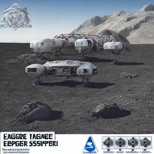 Space 1999 Eagle Spacecraft in Detailed Matte Painting