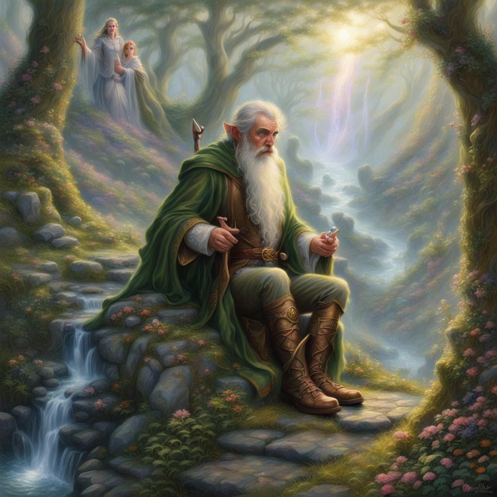 Ethereal Lord of the Rings Elf Portrait