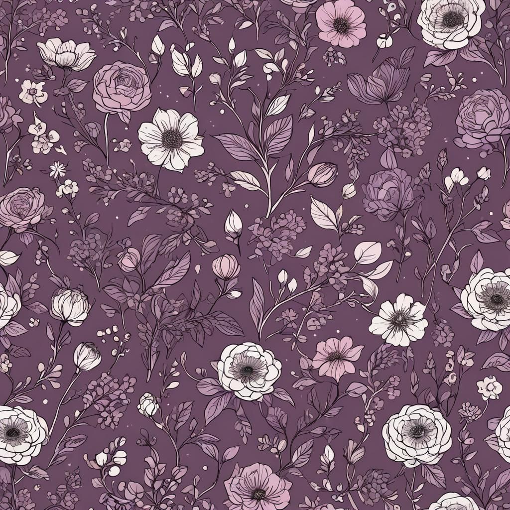 Whimsical Comic Art with Swirling Floral Design