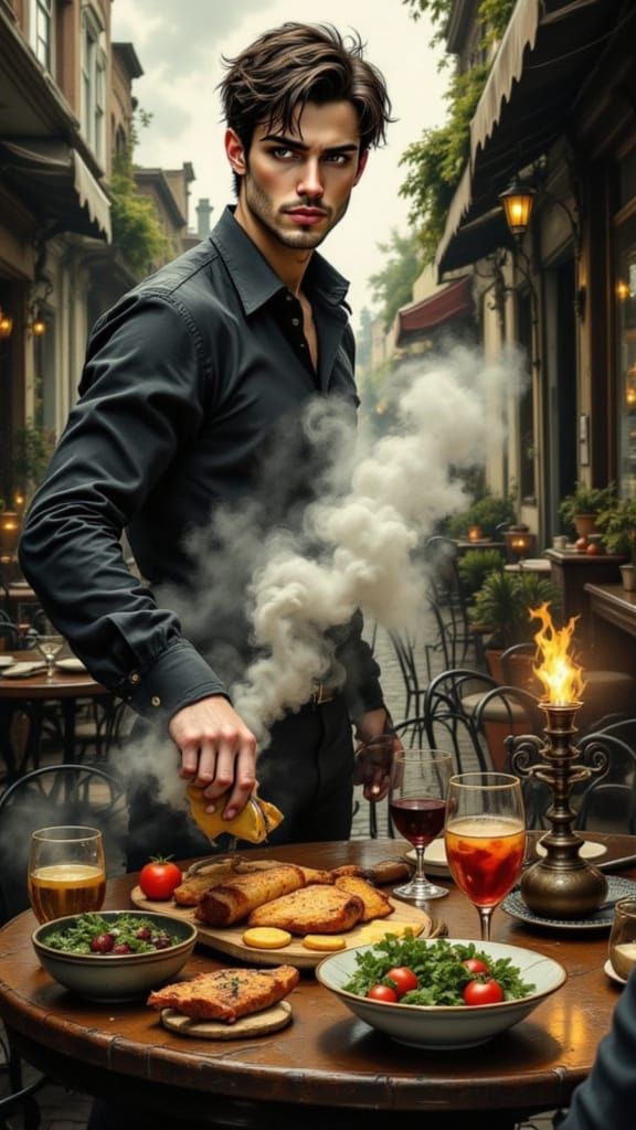 Sultry Pin-Up Girl Embracing Moody Surrealism