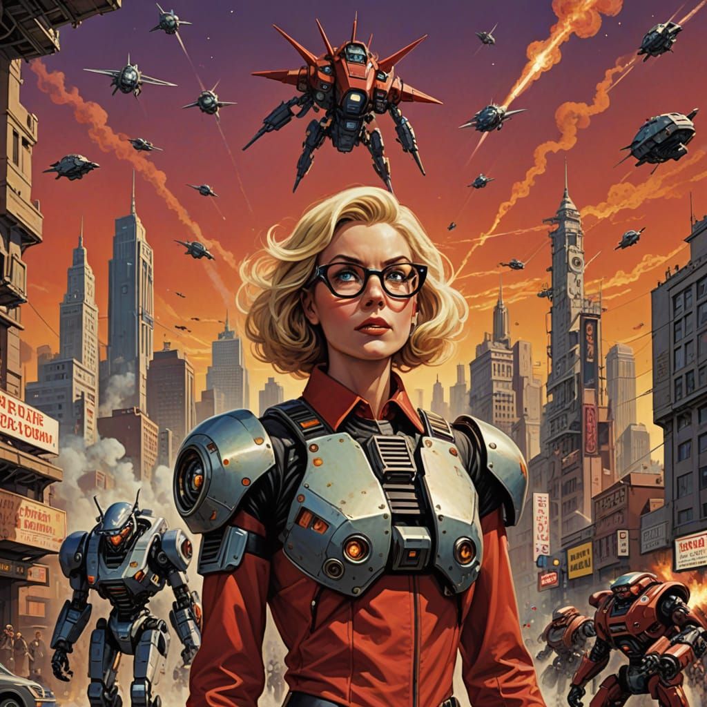 Fleeing from a Giant Female Mecha Robot in a Sci-Fi Horror-M...