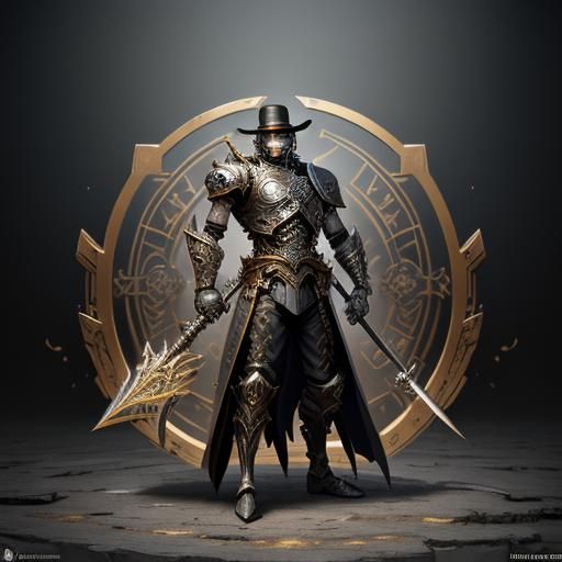 Warforged Warrior in Ornate Top Hat