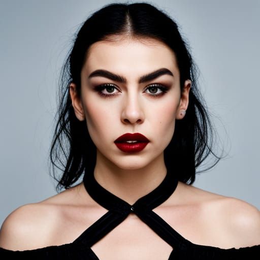Charli XCX Goth Portrait, Professional Photography Style