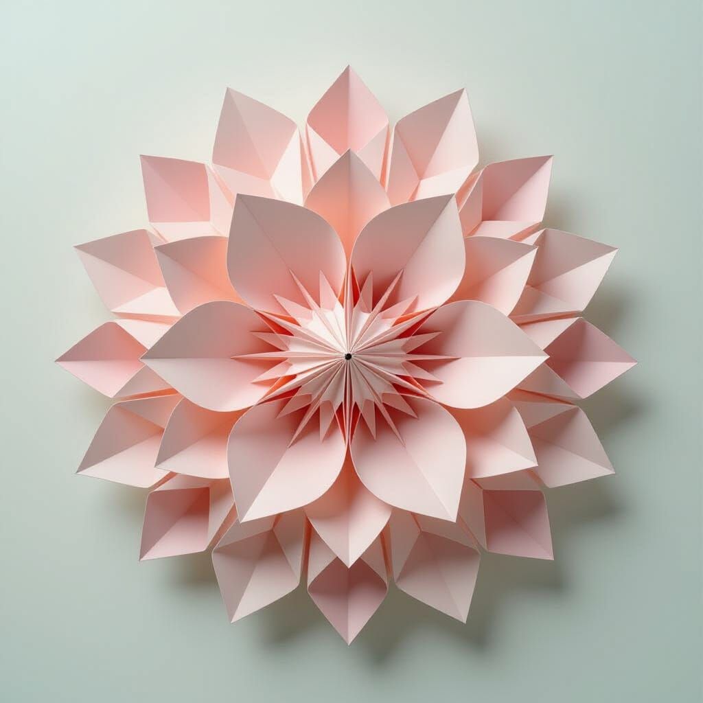 Lithium Origami Papercraft in Surreal Geometric Style