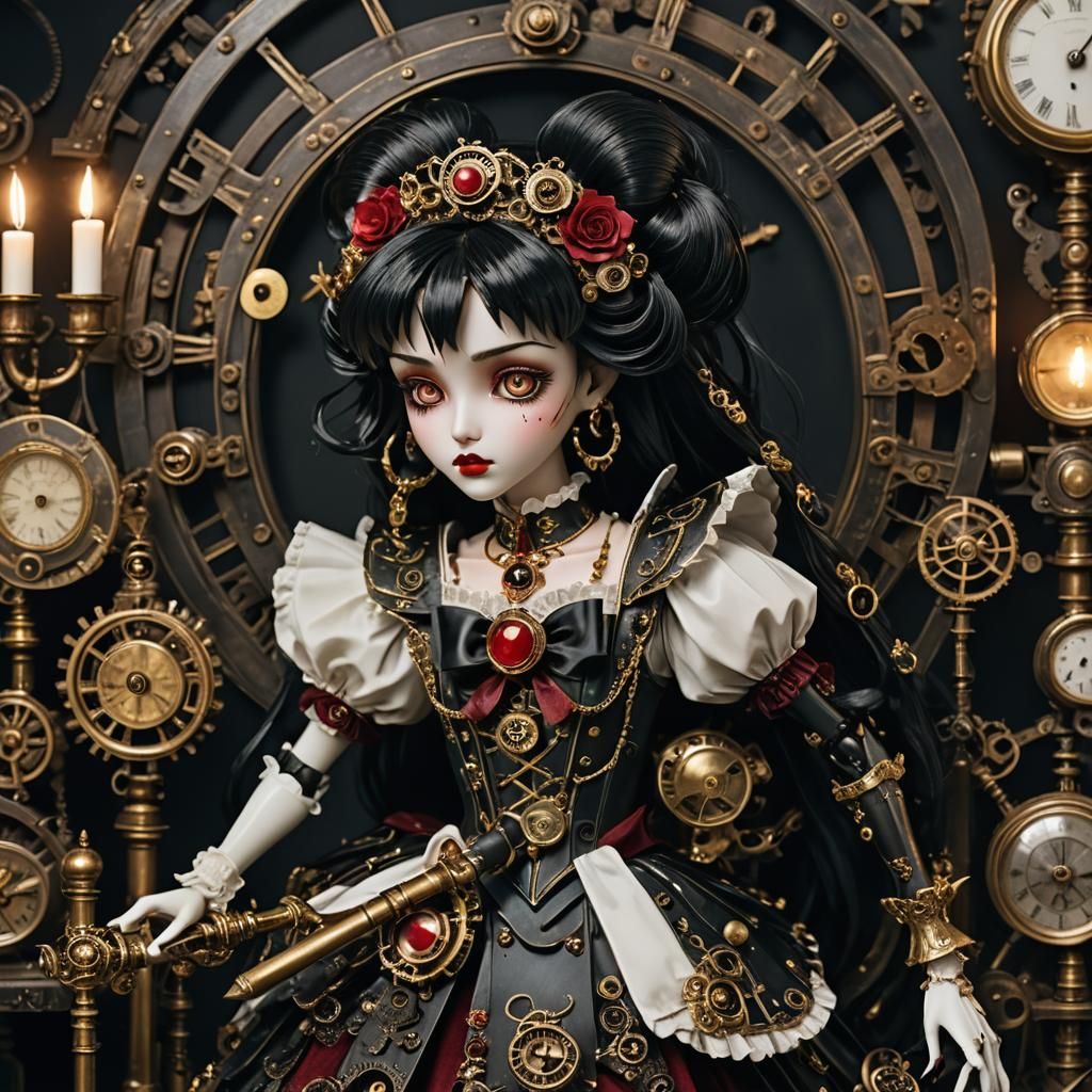 Sailor Pluto as Baroque Ball-Jointed Doll
