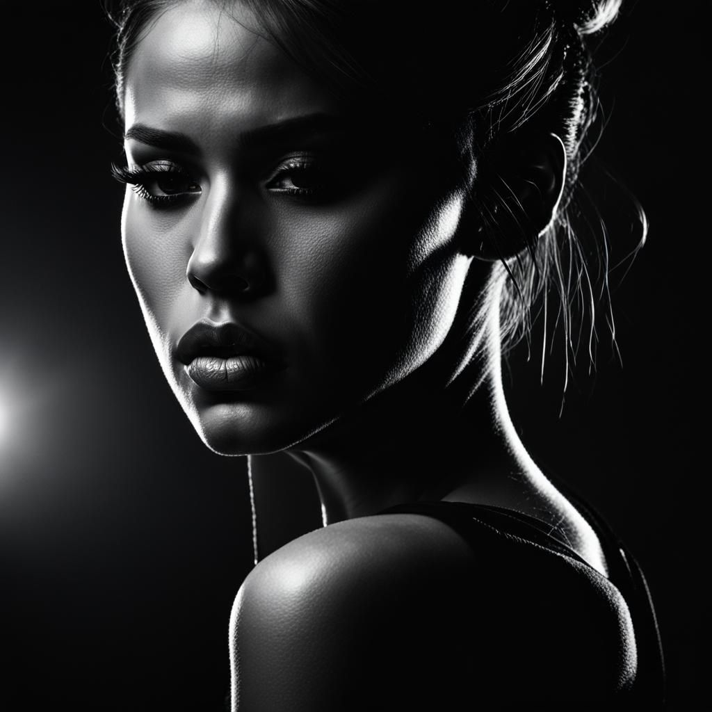 Eiza Portrait: Dramatic Lighting and Emerald Eyeshadow