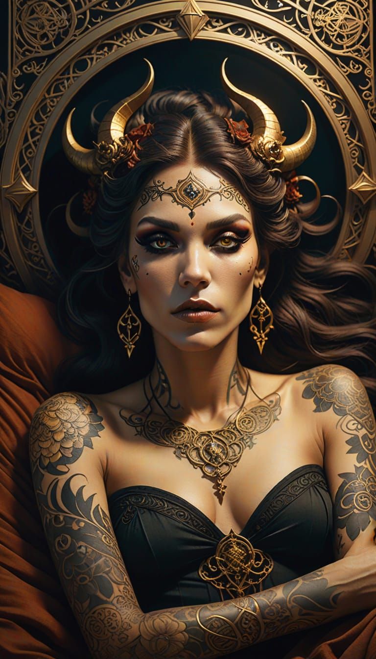 Seductive Incubus Portrait in Dark Fantasy Style