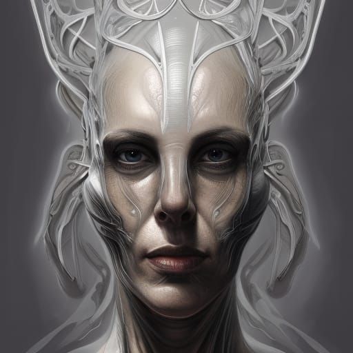 HR Giger Style Portrait in 8k Resolution