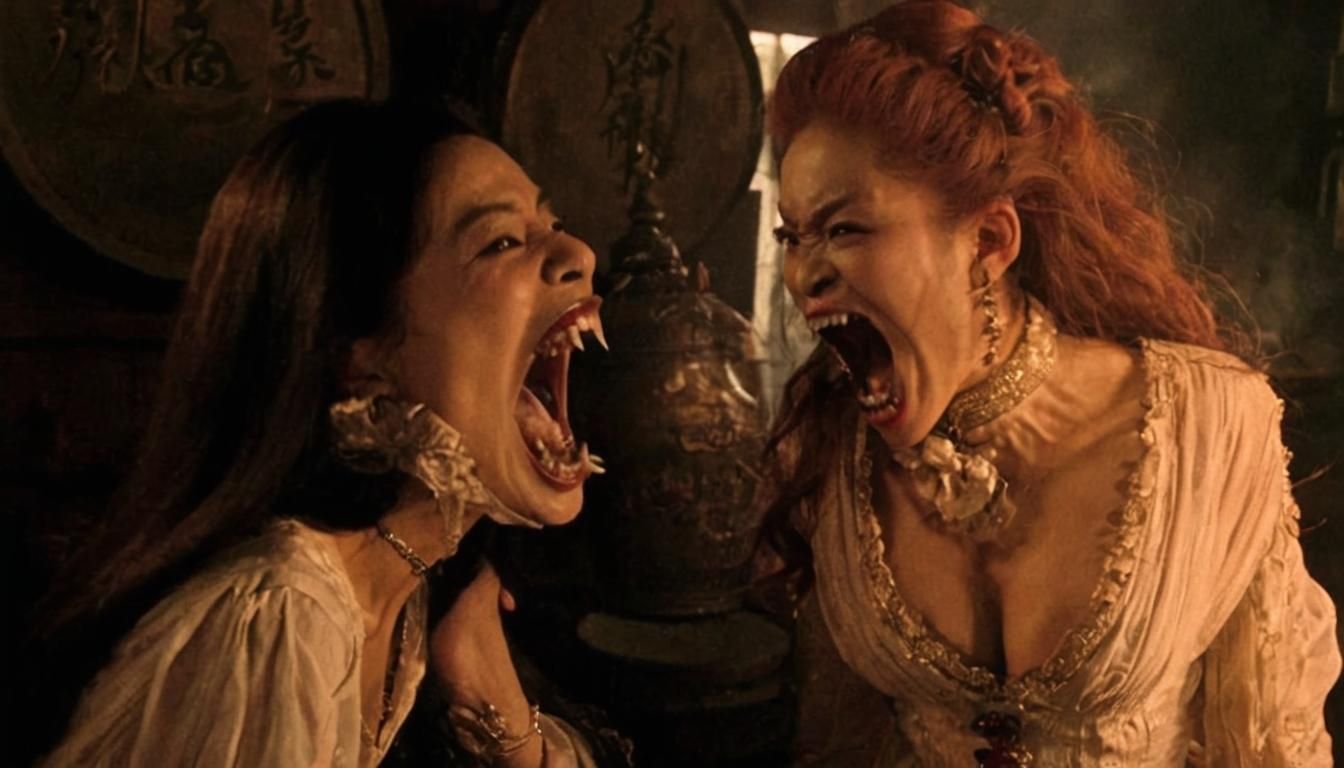 Chinese Vampire Women with Fangs