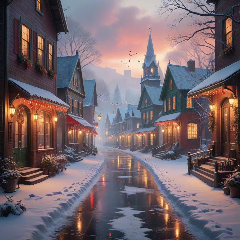 Beauty and melting snow